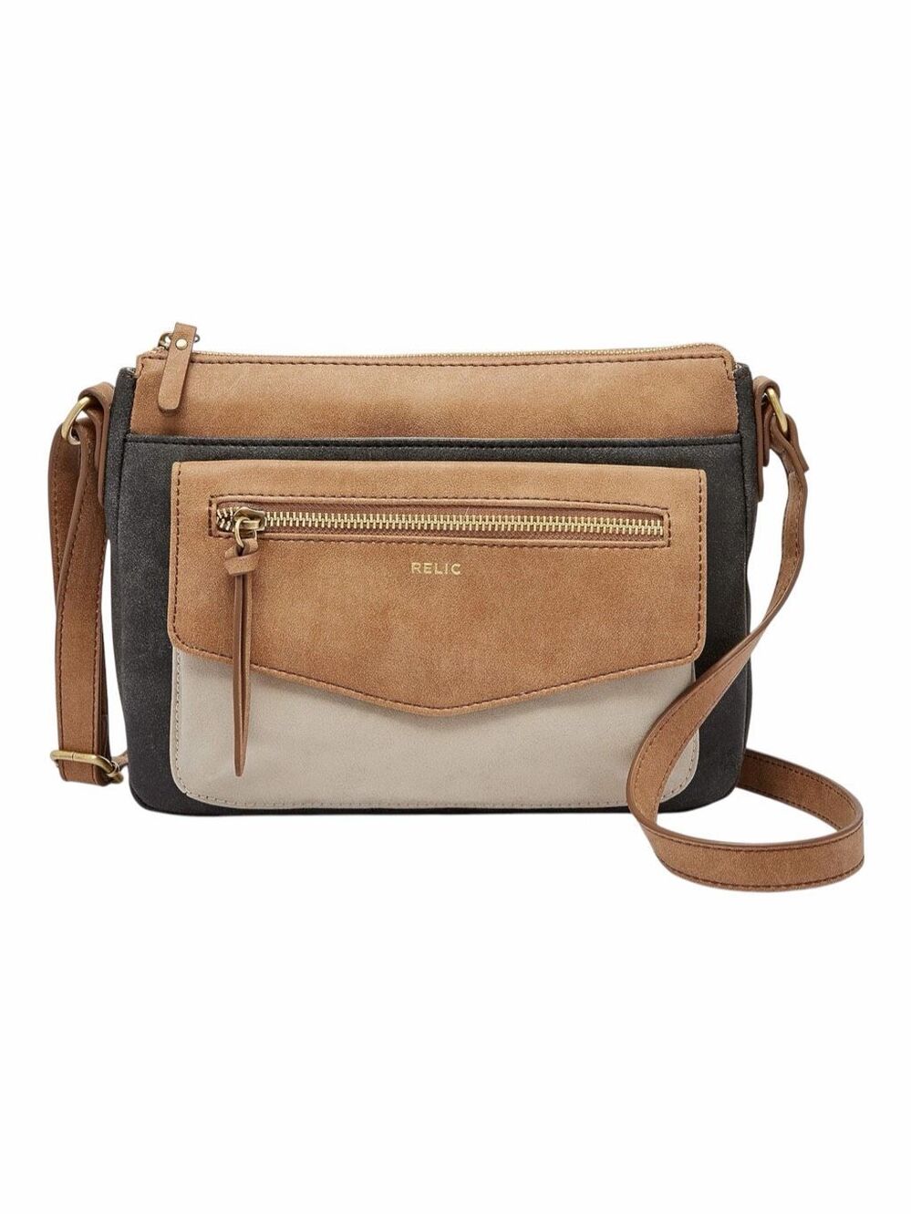RELIC By Fossil Colorblock Faux Leather Crossbody Shoulder Bag